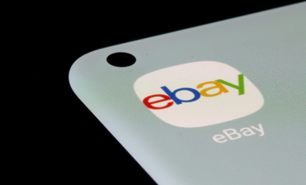 FILE PHOTO: The eBay app is seen on a smartphone in this illustration taken